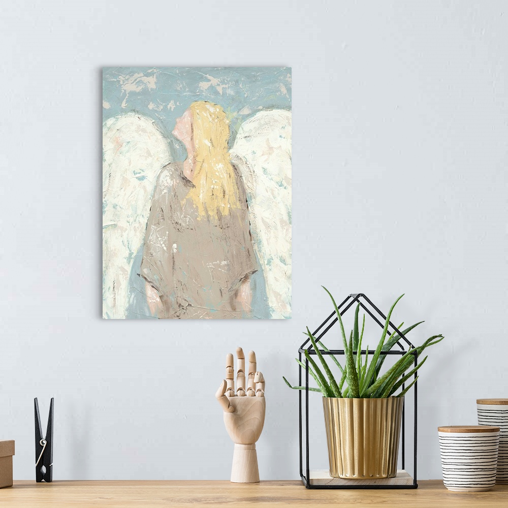A bohemian room featuring Angel Waiting