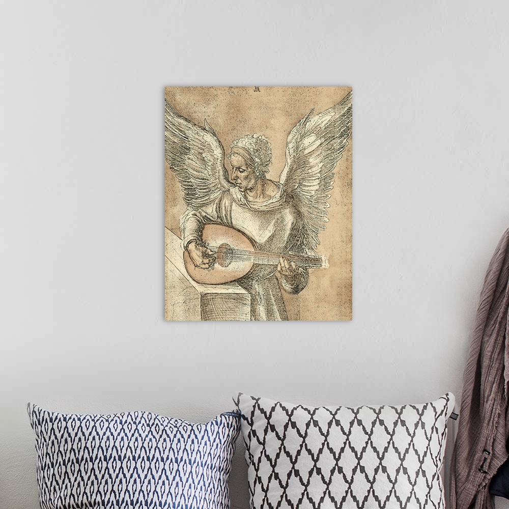 A bohemian room featuring Angel with Lute