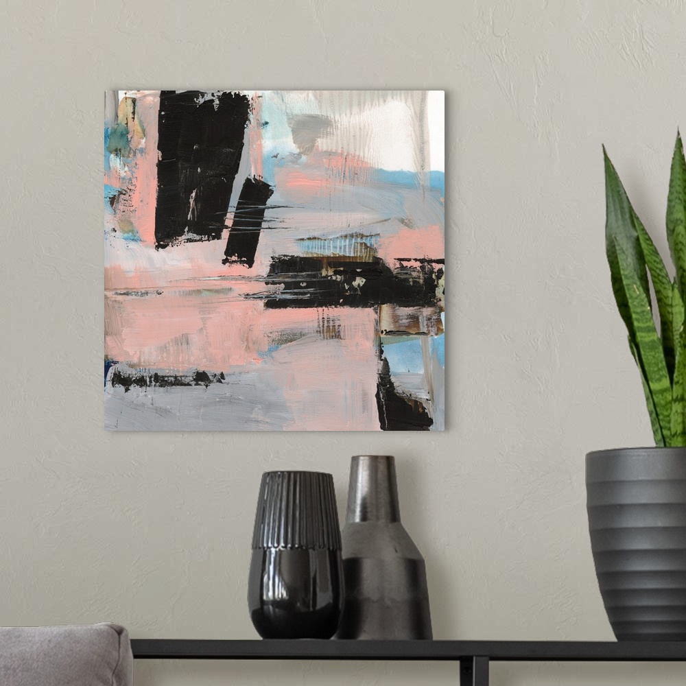 A modern room featuring Angela's Abstract I
