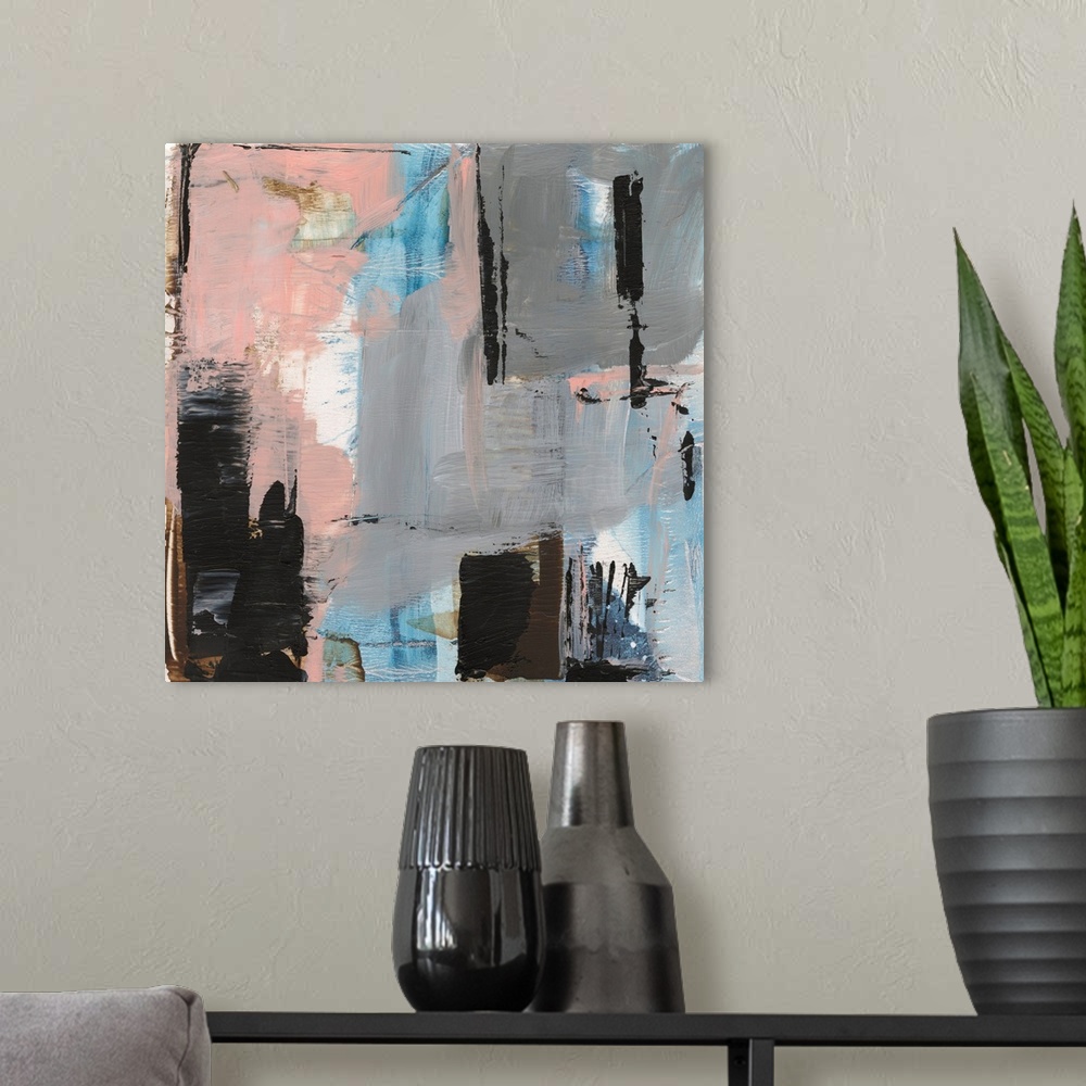 A modern room featuring Angela's Abstract II