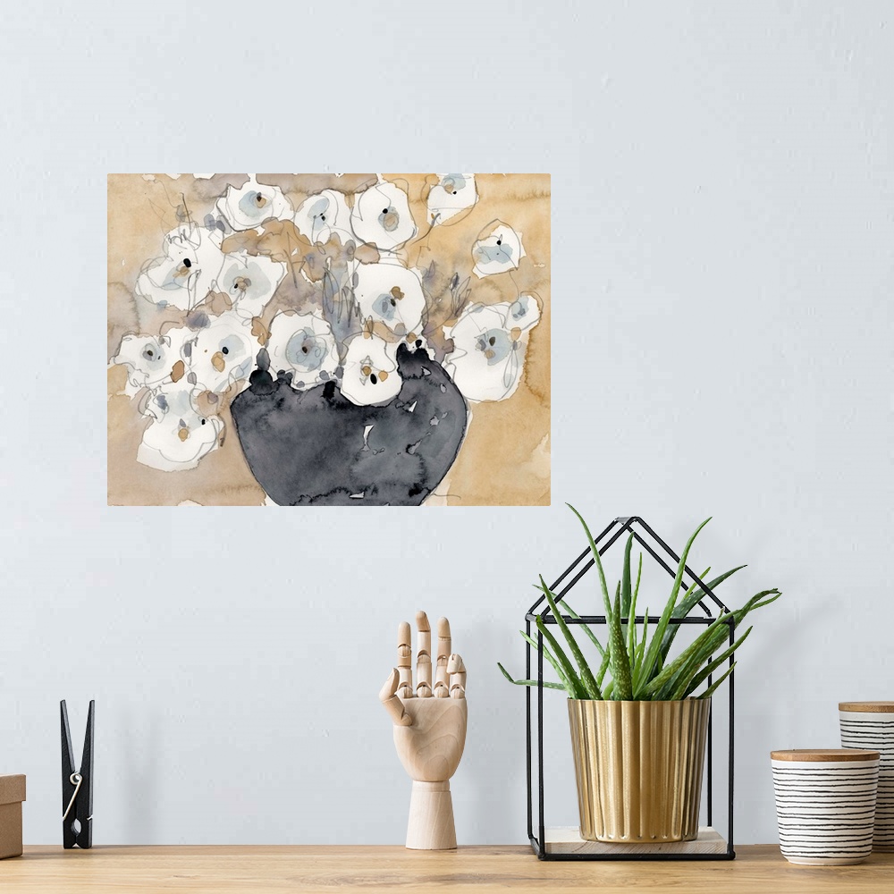 A bohemian room featuring Another White Blossom II