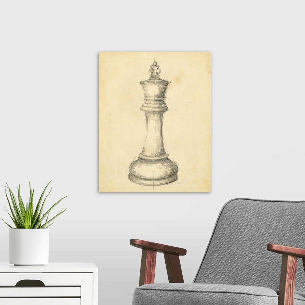 A modern room featuring Antique Chess I