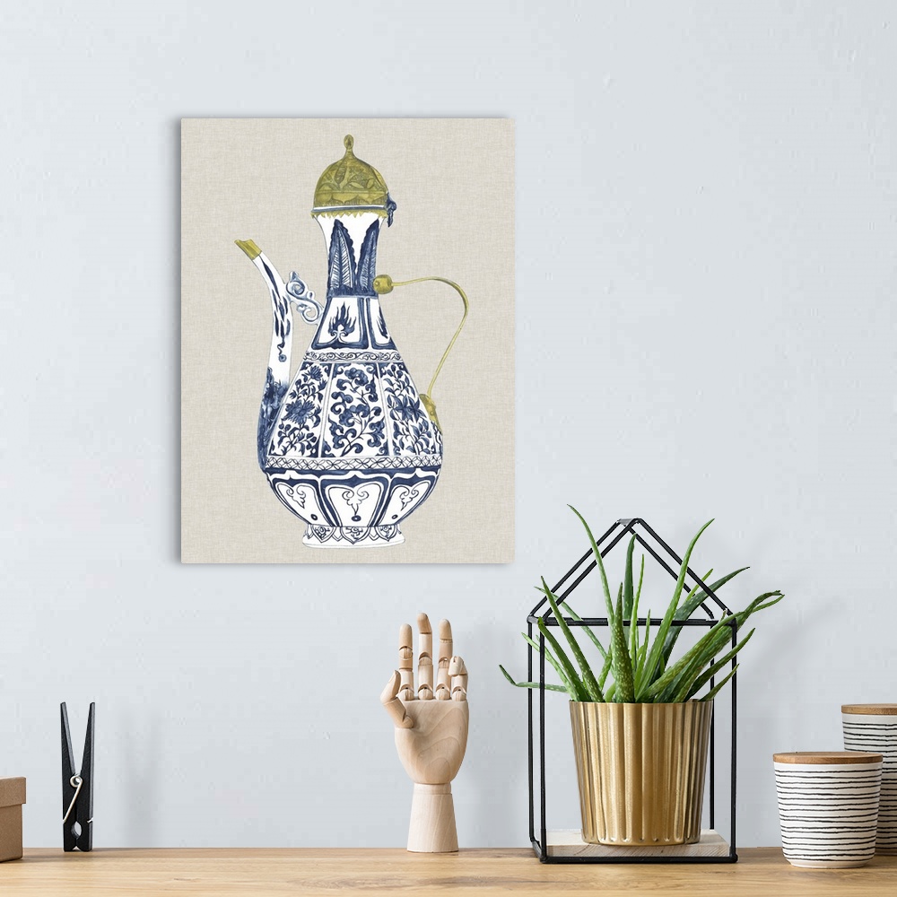 A bohemian room featuring Antique Chinese Vase II