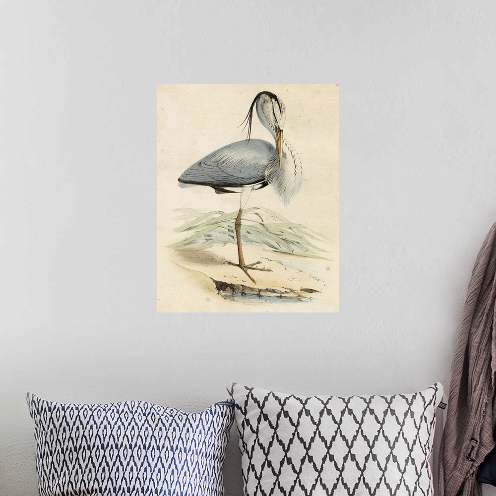 A bohemian room featuring Antique Heron IV