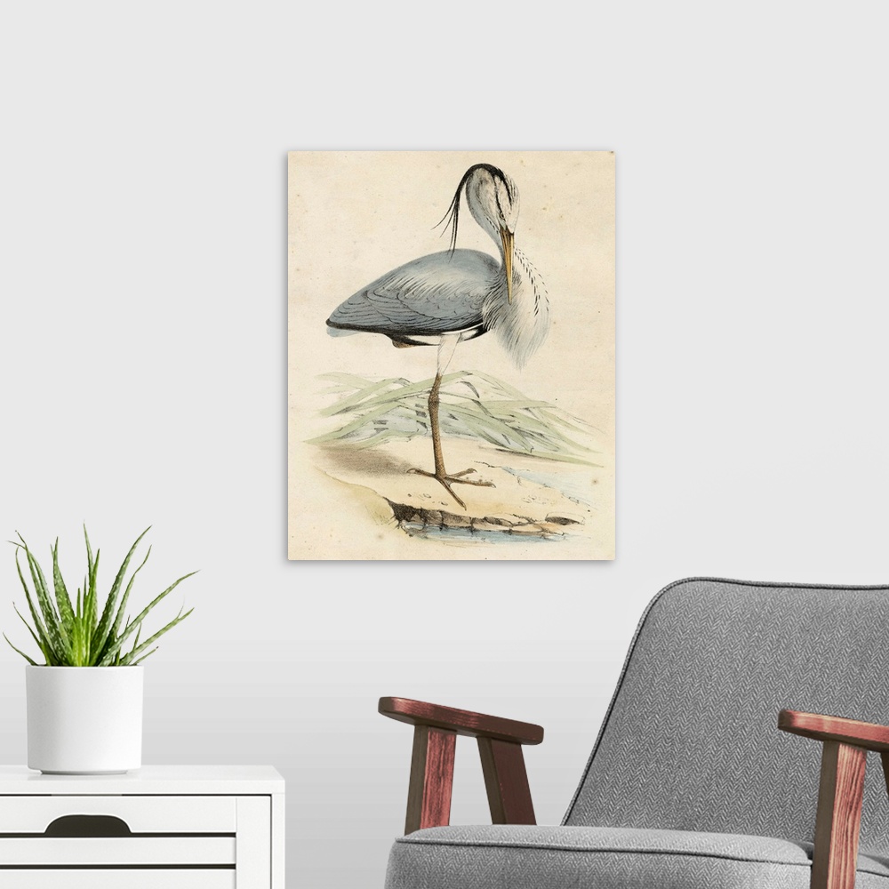 A modern room featuring Antique Heron IV