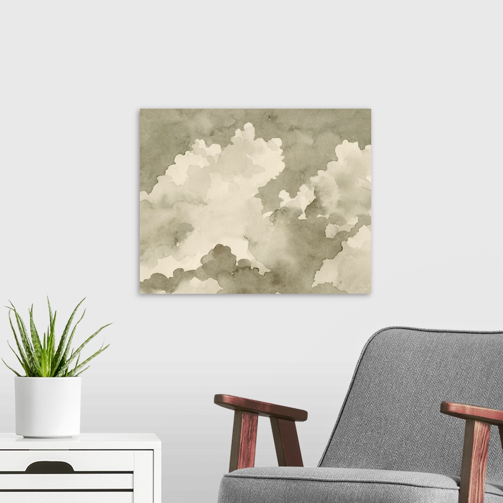 A modern room featuring Antique Sky I