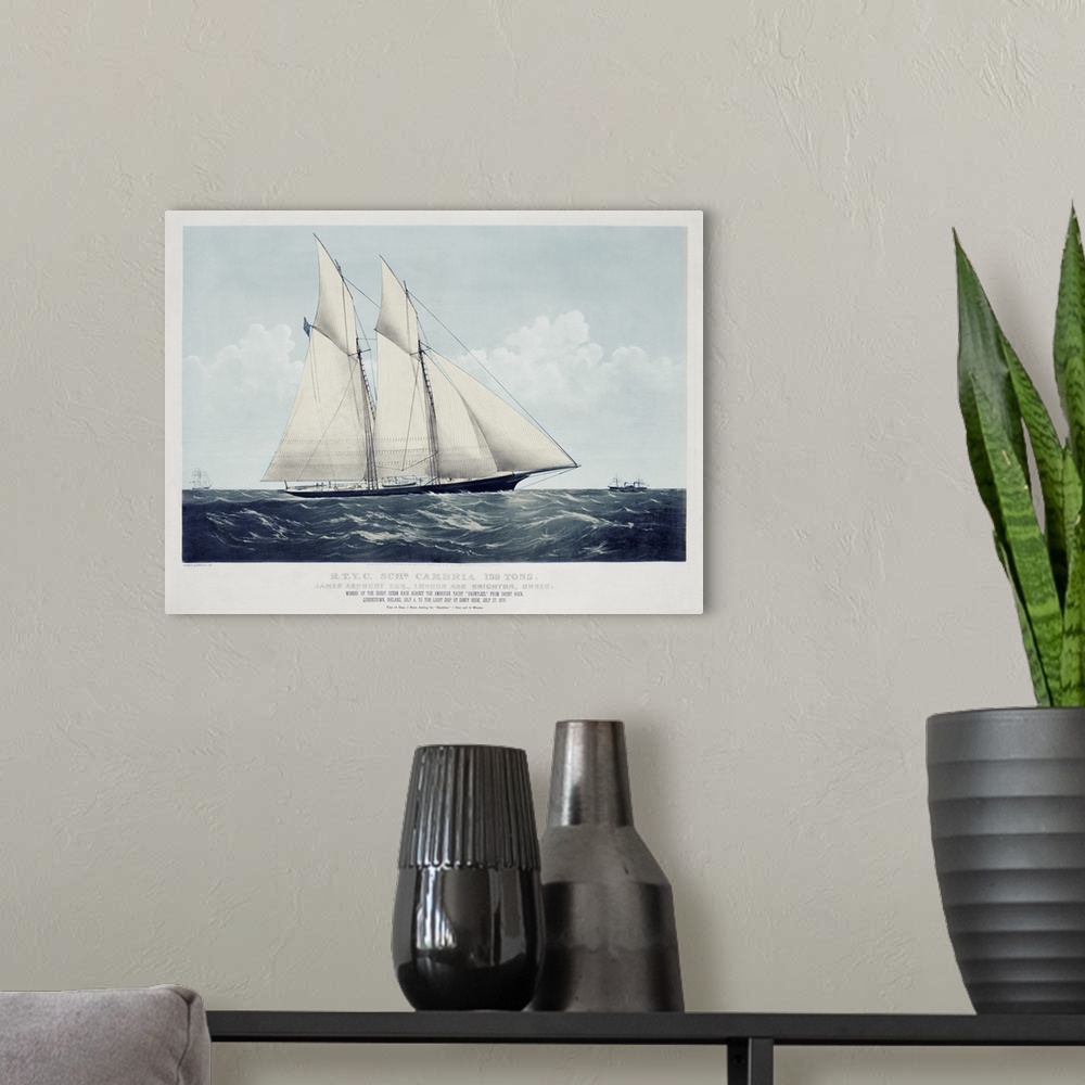 A modern room featuring Antique Yachts I
