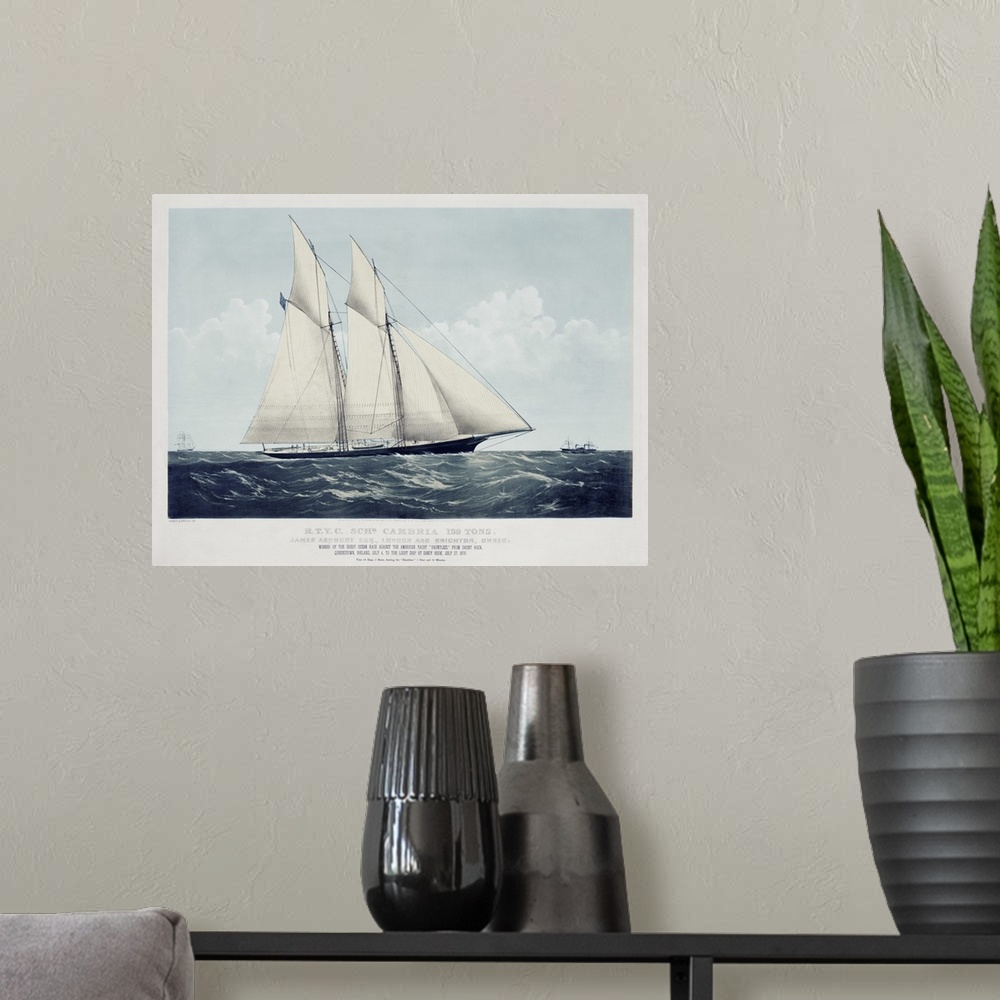 A modern room featuring Antique Yachts I