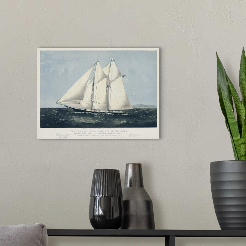 A modern room featuring Antique Yachts II