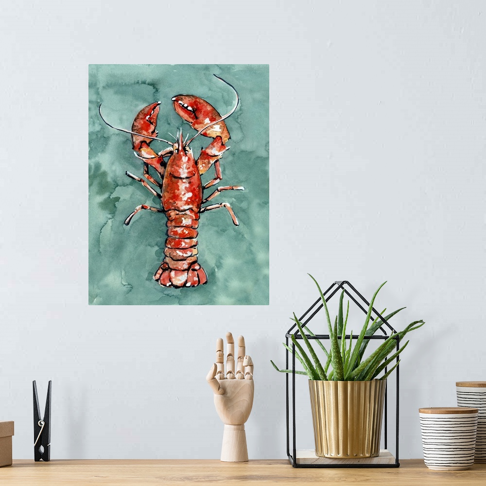 A bohemian room featuring Aquatic Lobster I