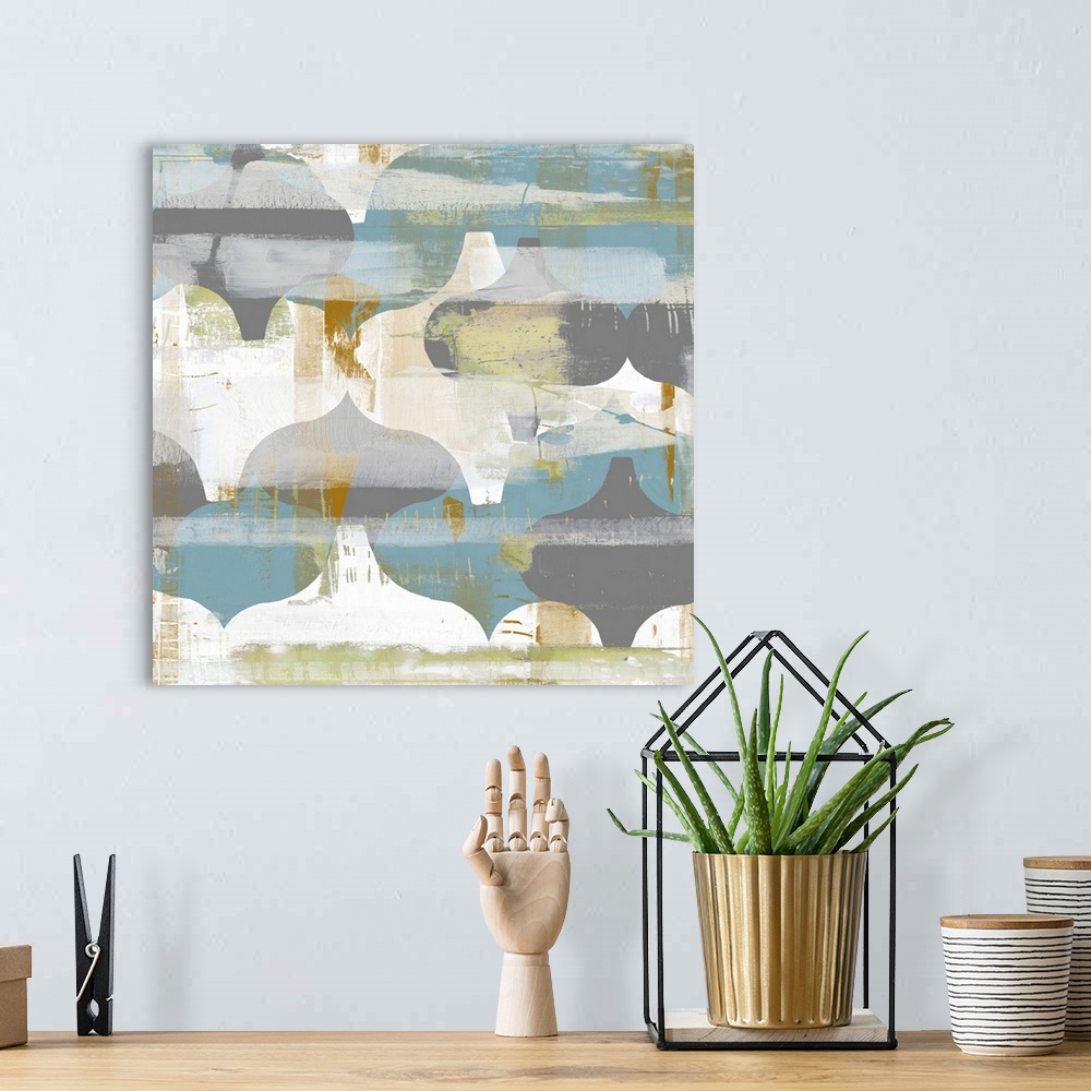 A bohemian room featuring Arabesque Abstract II