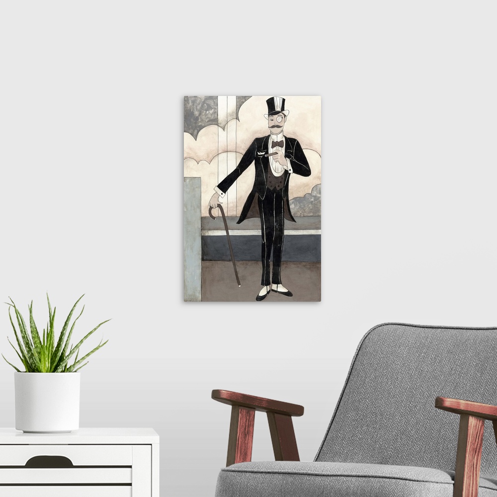 A modern room featuring Art Deco Gentleman