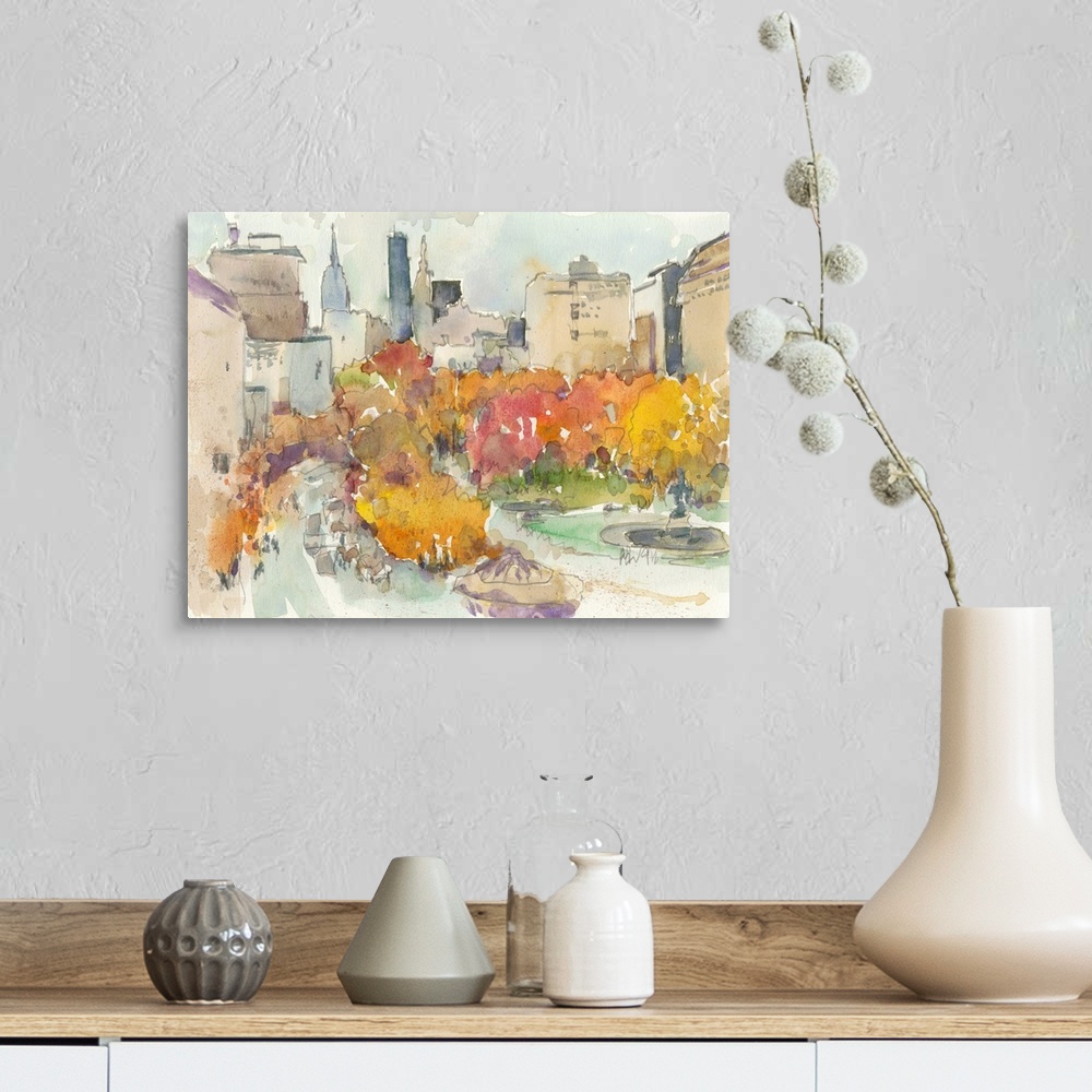 A farmhouse room featuring Autumn In New York - Study III