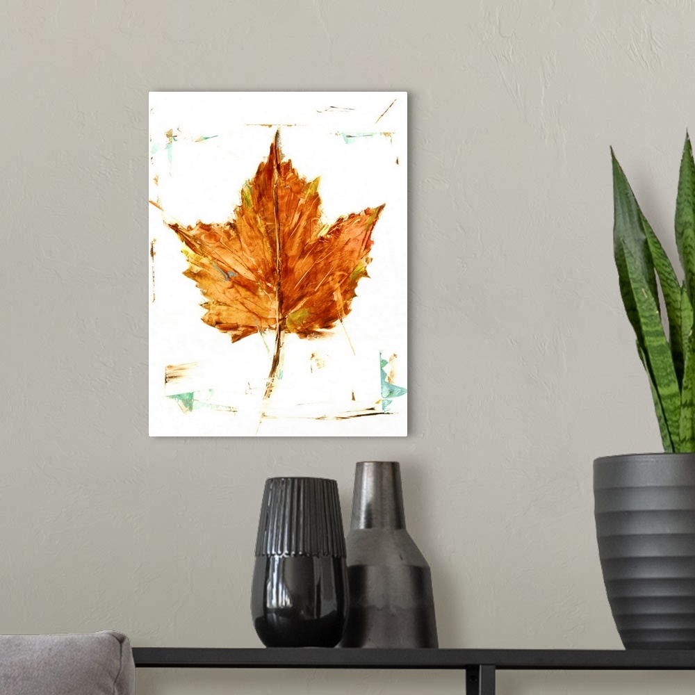 A modern room featuring Autumn Leaf Study I