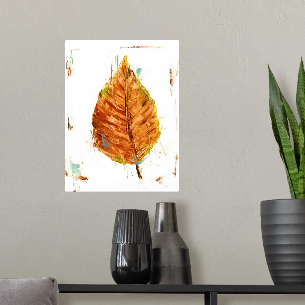 A modern room featuring Autumn Leaf Study III