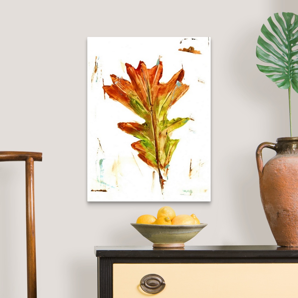 A traditional room featuring Autumn Leaf Study IV
