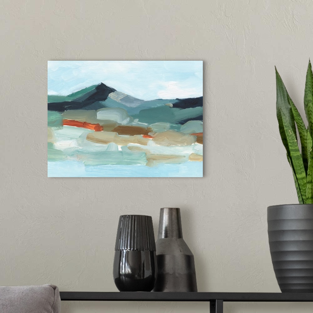 A modern room featuring Autumn Mountains I