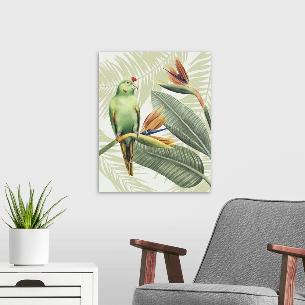 A modern room featuring Avian Paradise IV