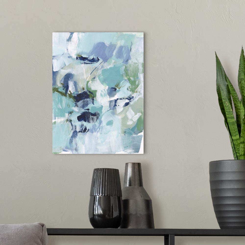 A modern room featuring Azure Abstract I