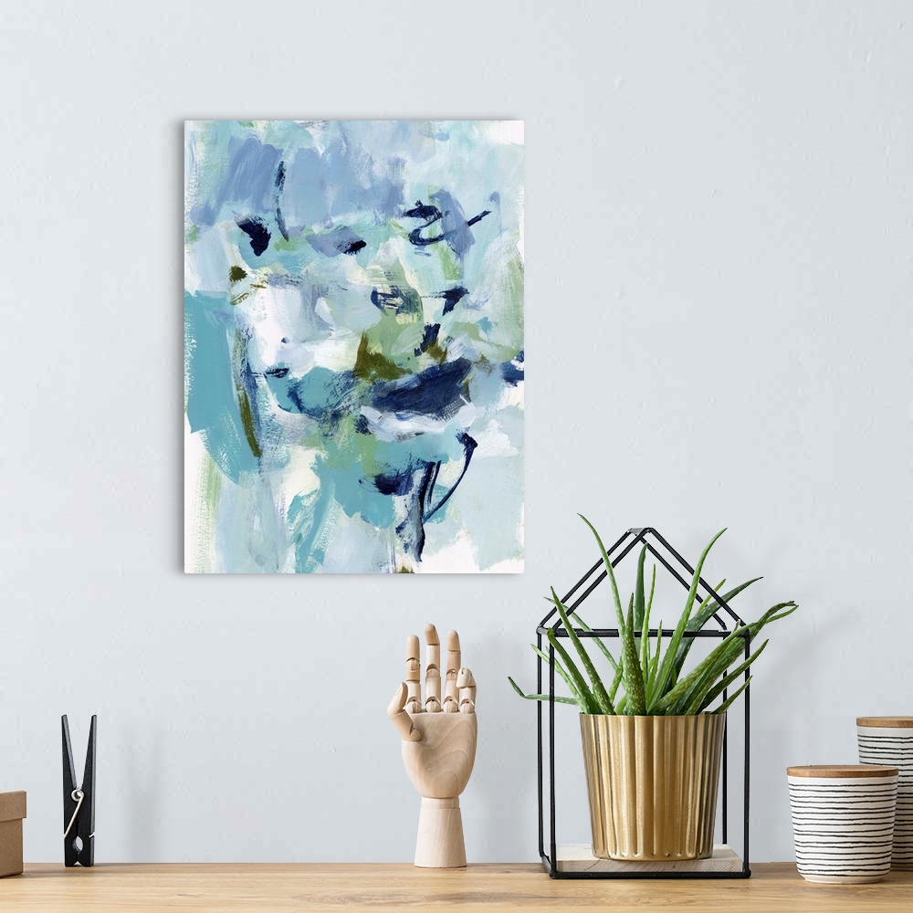 A bohemian room featuring Azure Abstract II