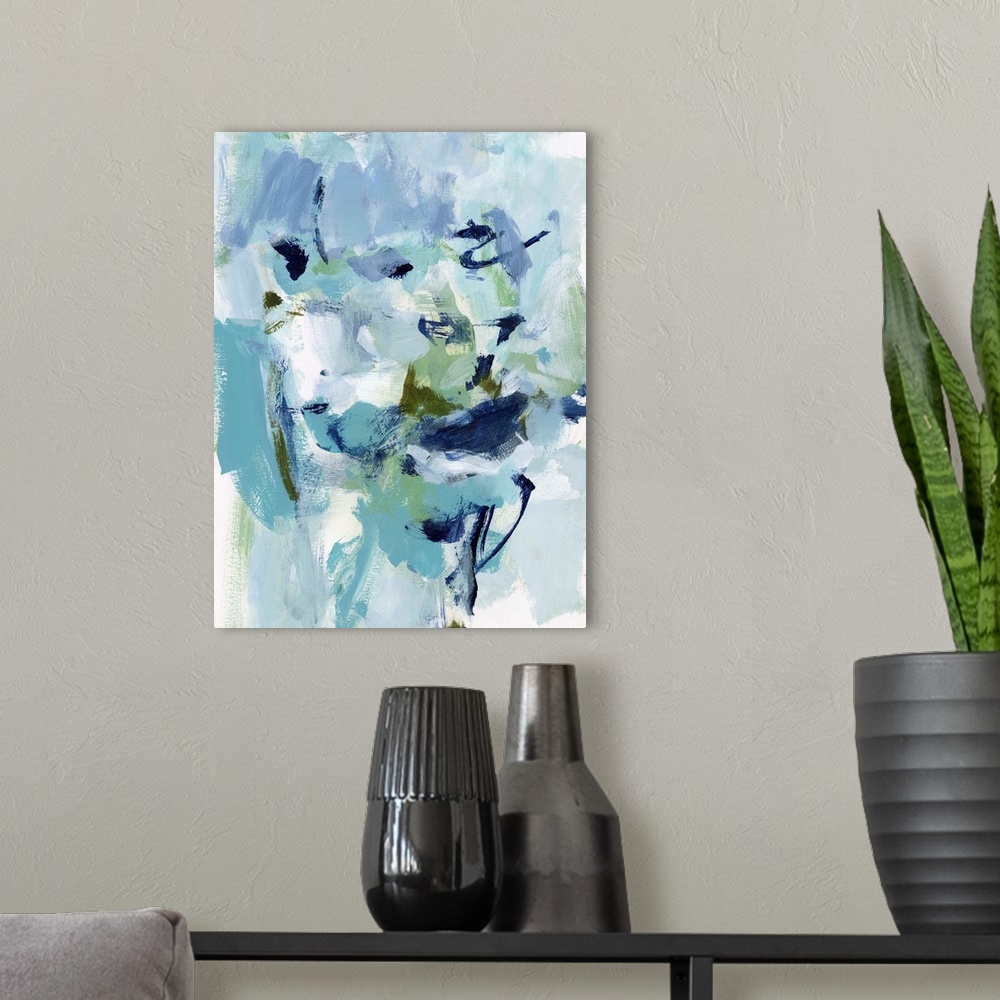 A modern room featuring Azure Abstract II