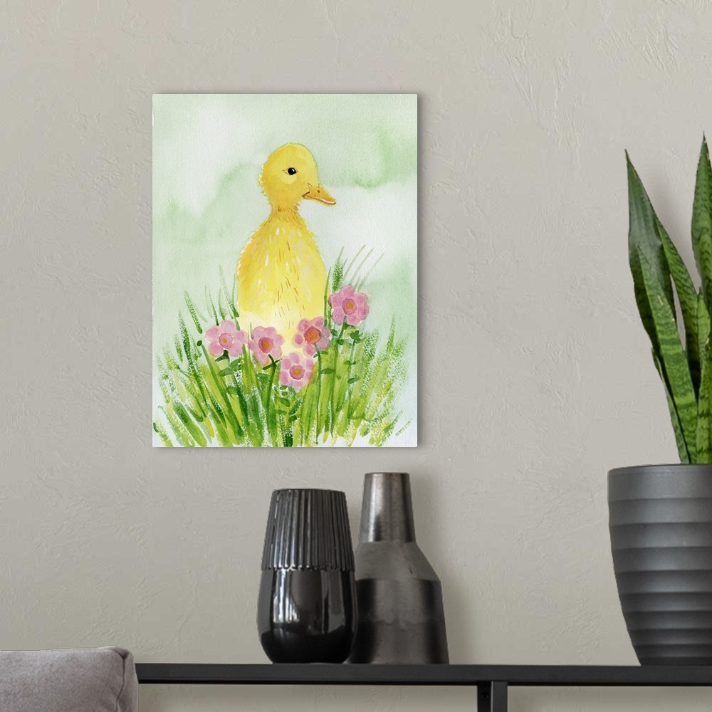 A modern room featuring Baby Spring Animals III