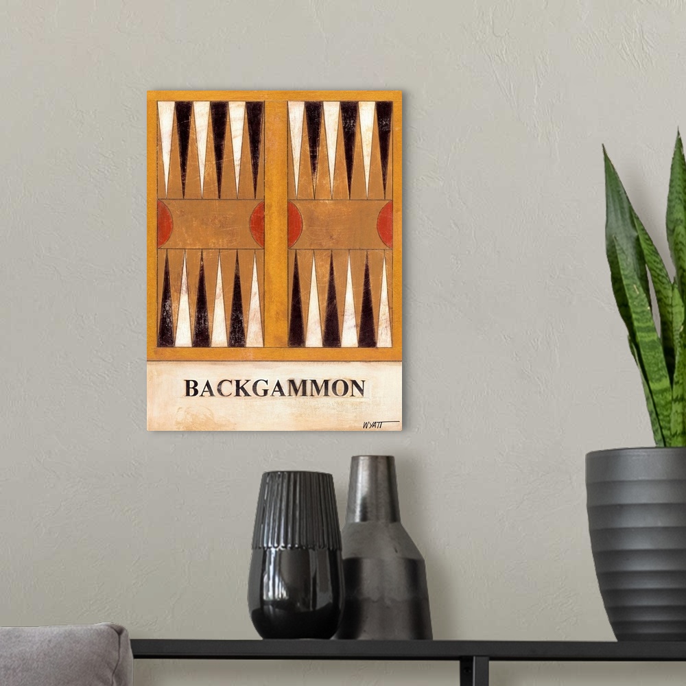 A modern room featuring Backgammon