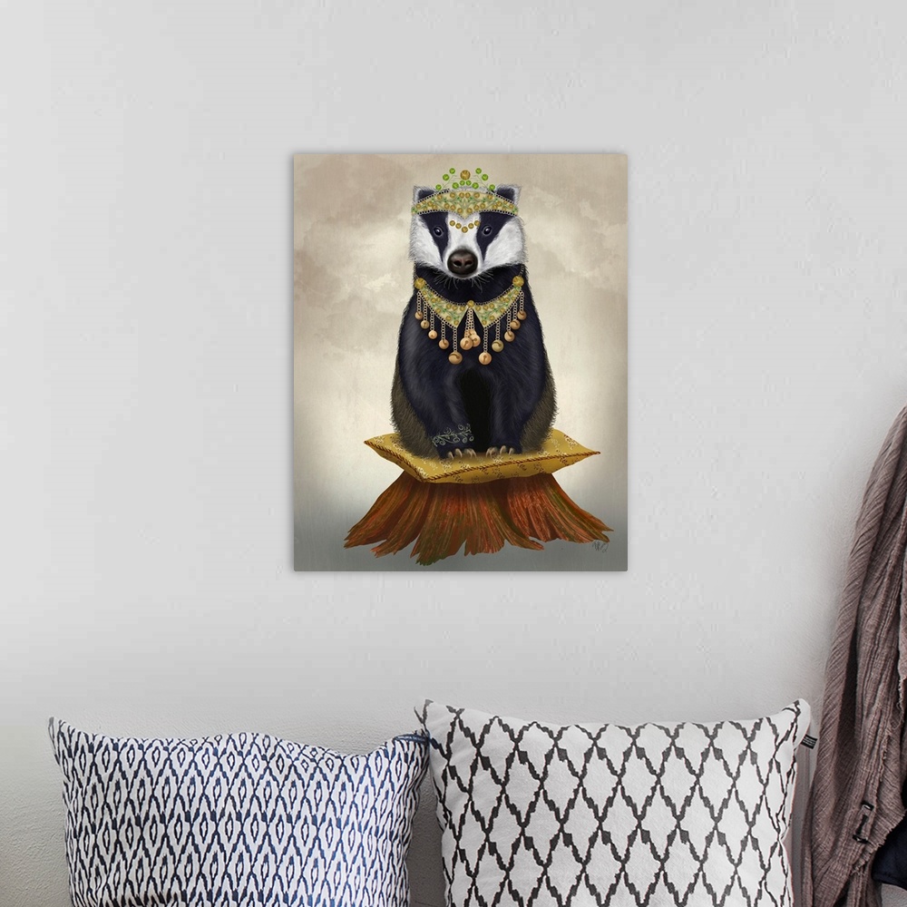 A bohemian room featuring Badger with Tiara, Full