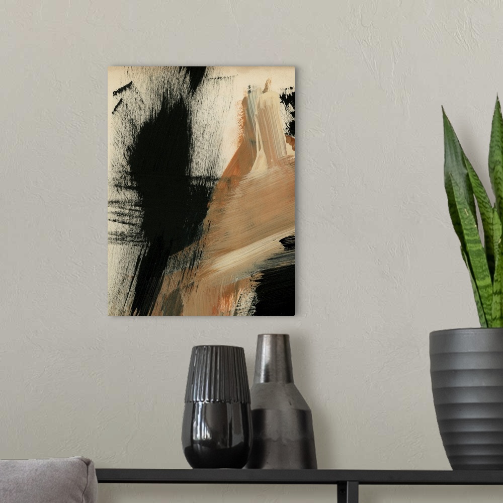 A modern room featuring Baked Paintstrokes I