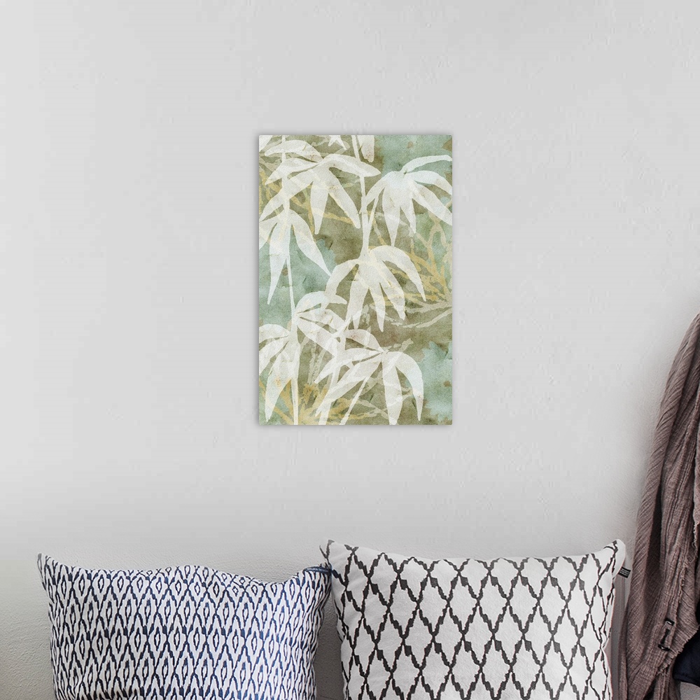 A bohemian room featuring Bamboo Leaves I