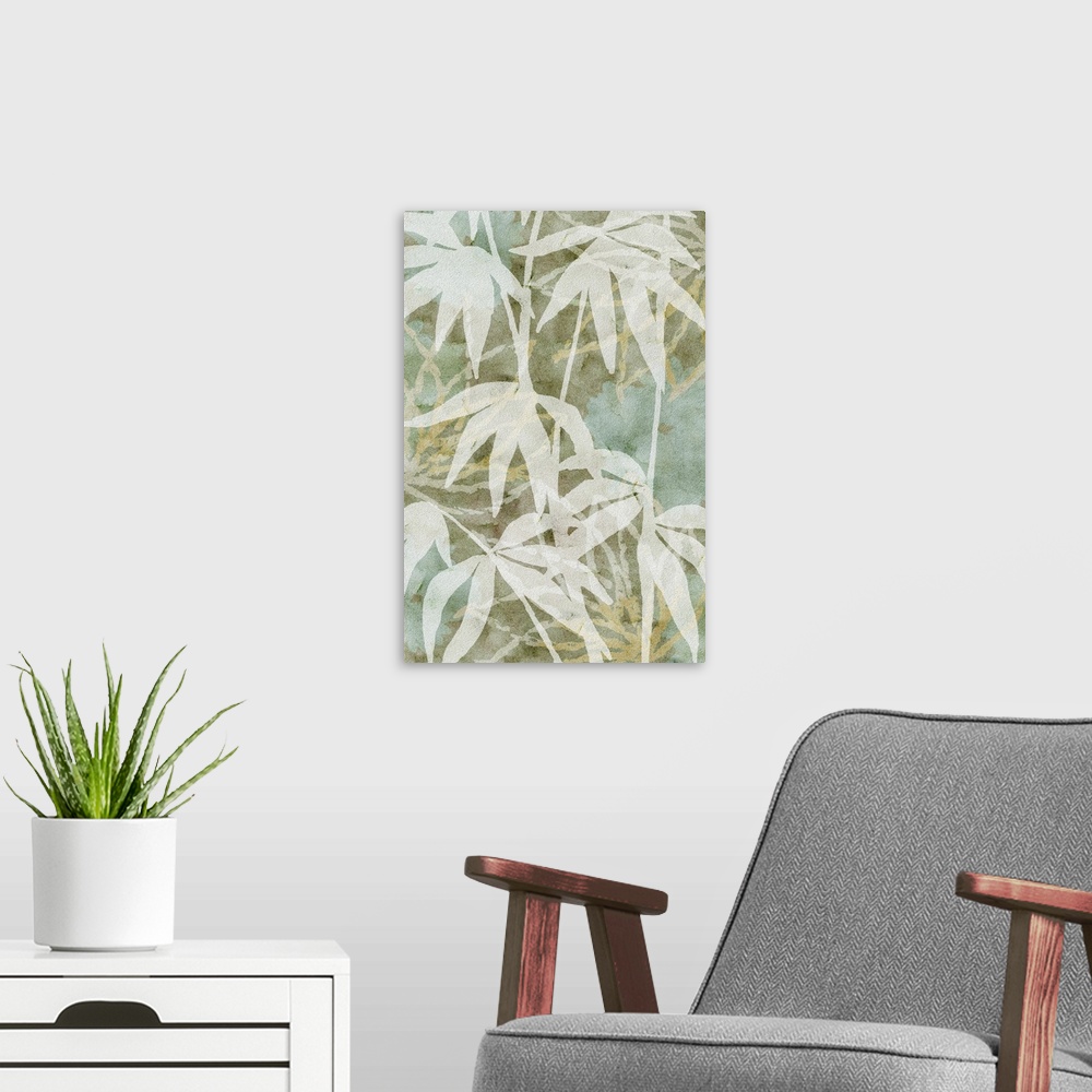 A modern room featuring Bamboo Leaves II