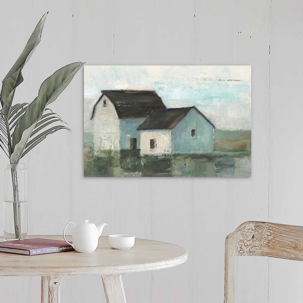 A farmhouse room featuring Barn At Sunset II