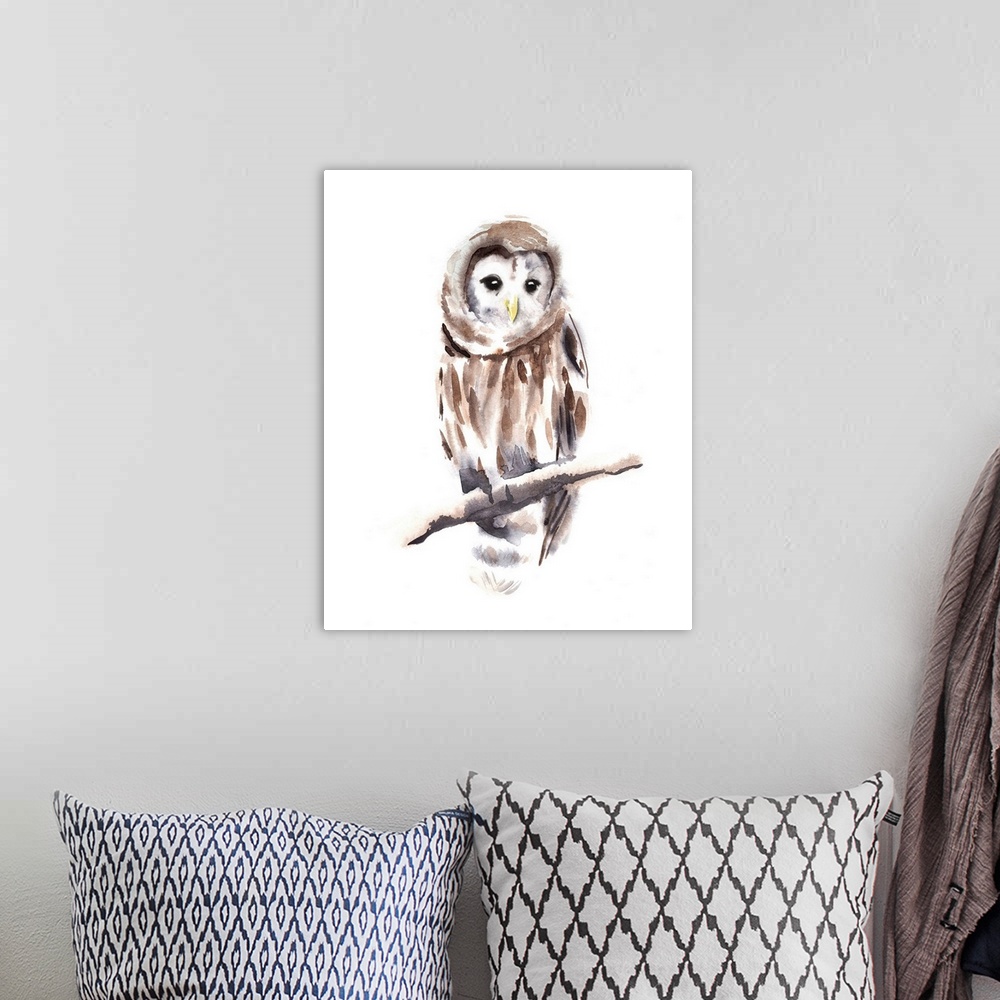 A bohemian room featuring Barred Owl Impressions I