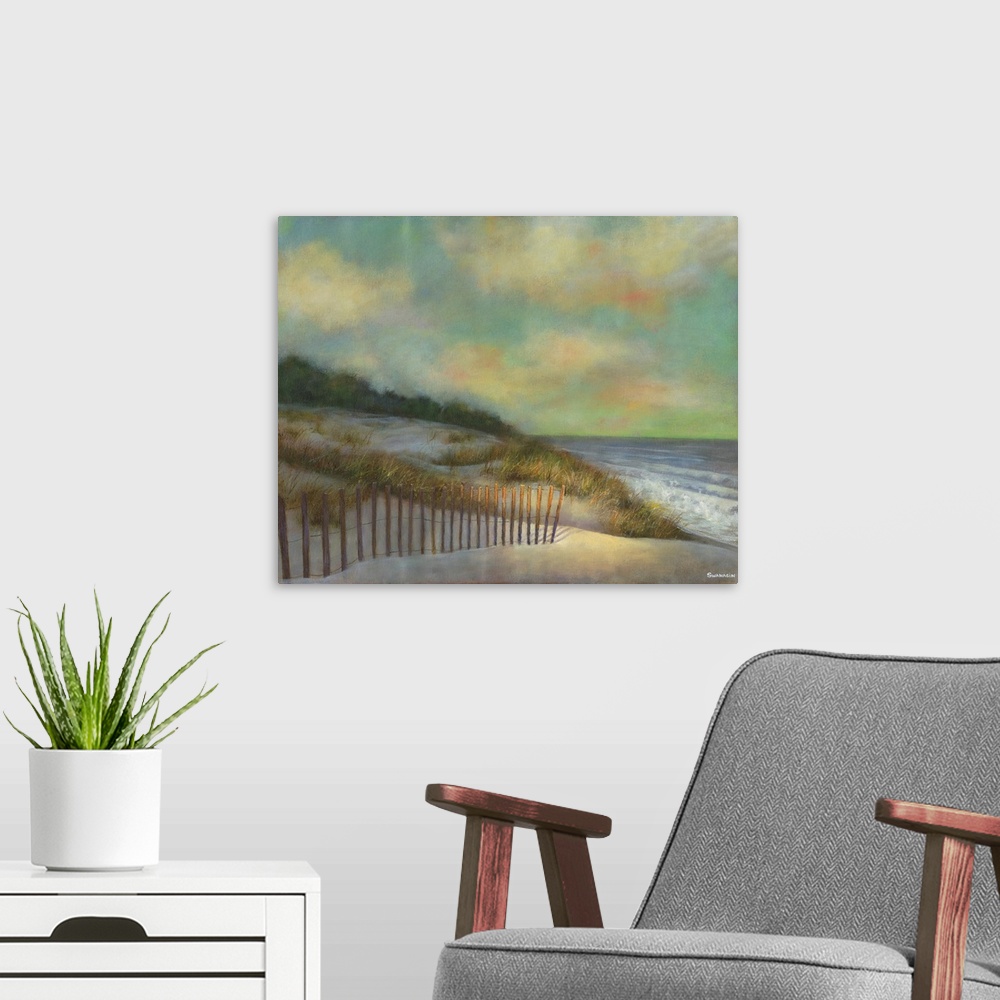 A modern room featuring Beach Day Afternoon I