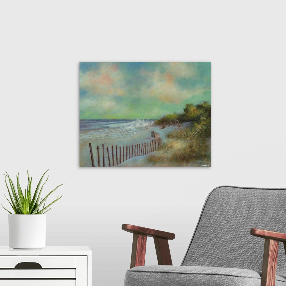 A modern room featuring Beach Day Afternoon II