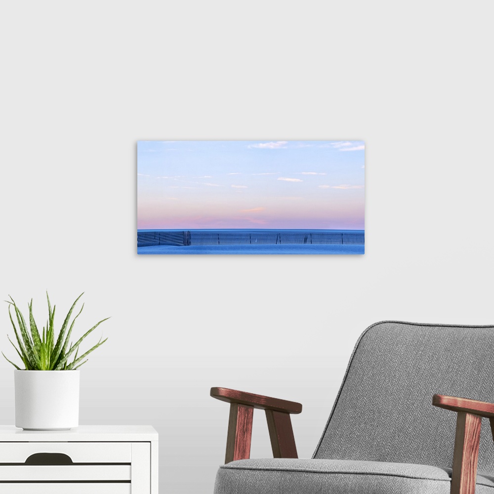 A modern room featuring Beach Photography IV