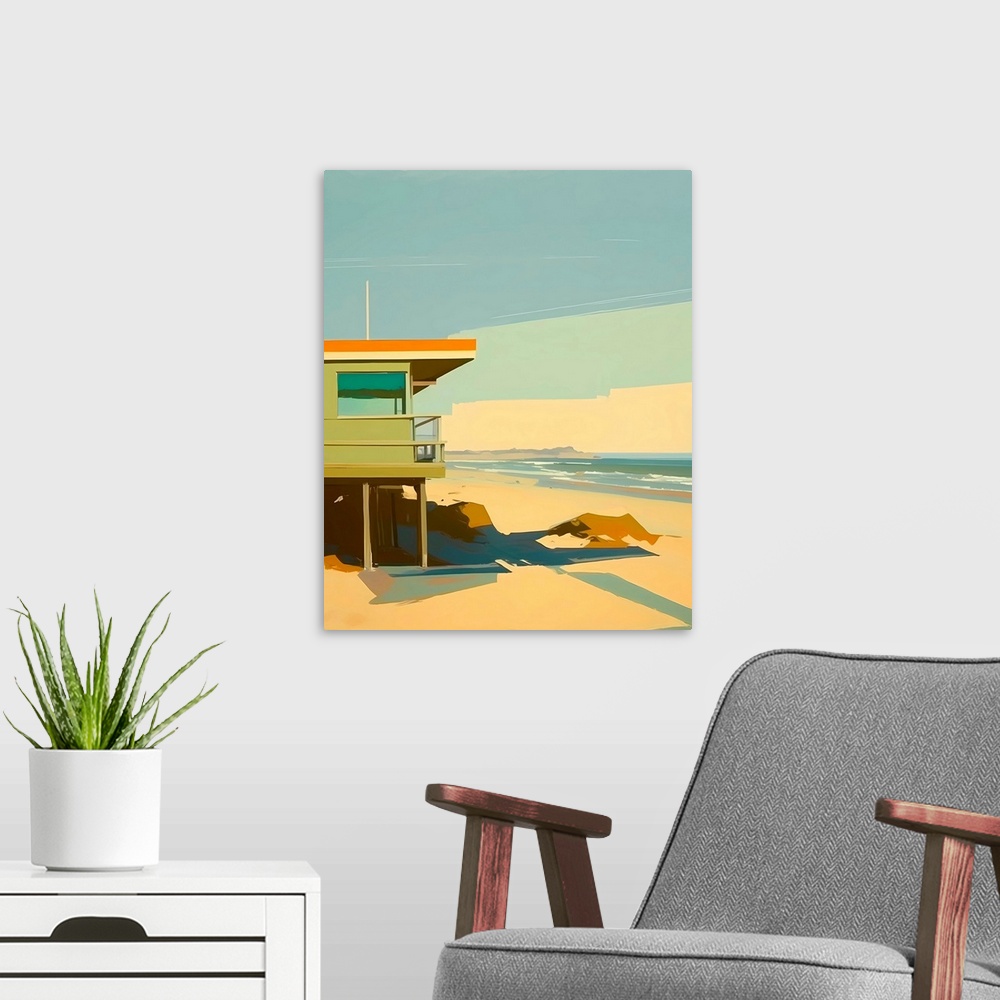 A modern room featuring Beach Sky