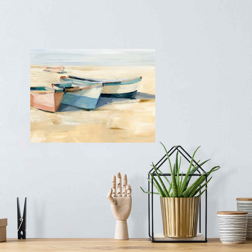 A bohemian room featuring Beached Boats II