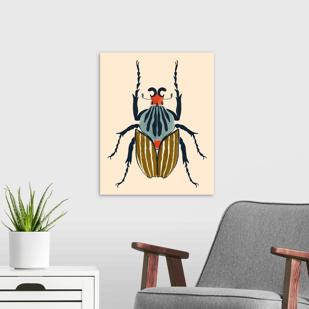 A modern room featuring Beetle Bug I