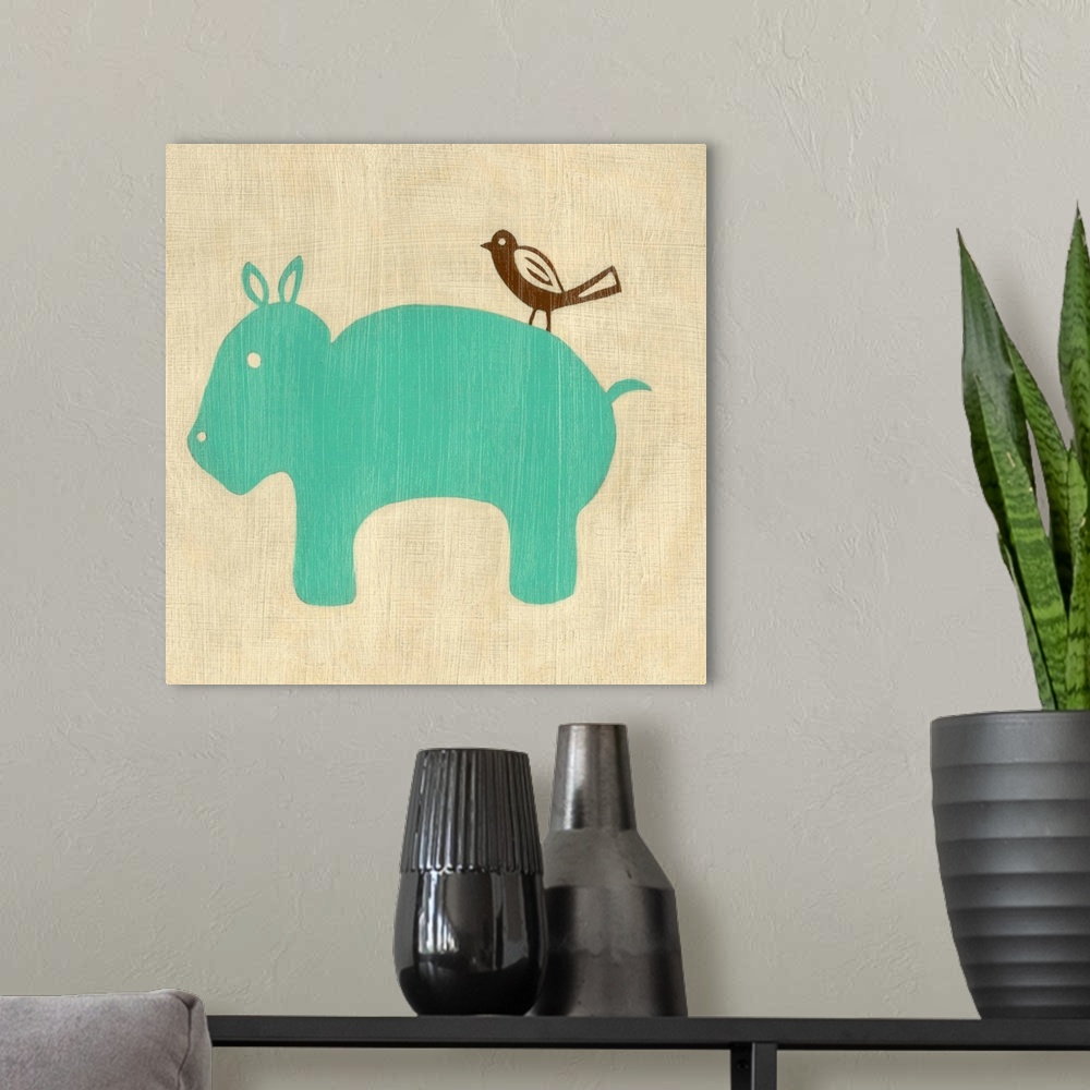 A modern room featuring Best Friends - Hippo