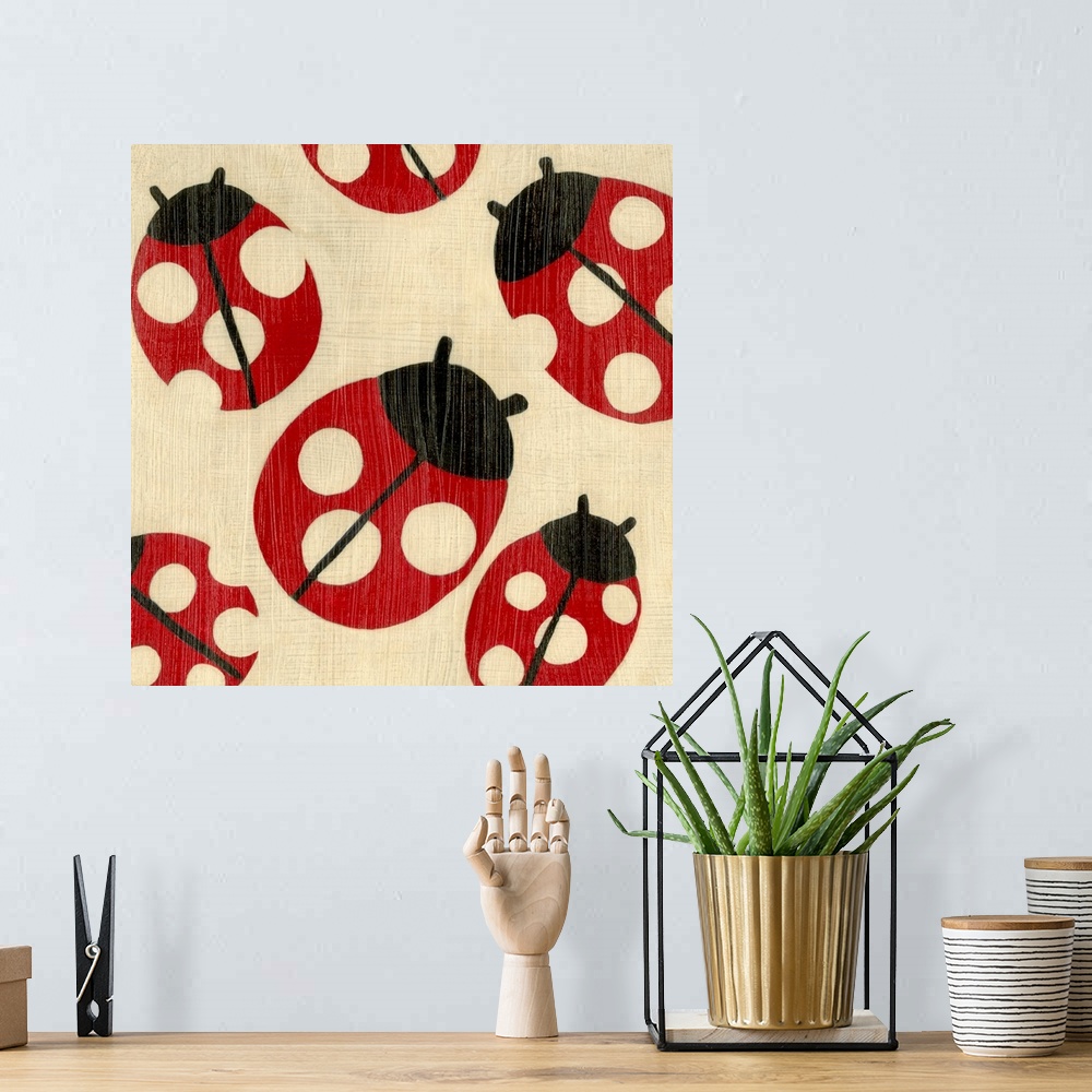 A bohemian room featuring Best Friends - Ladybugs