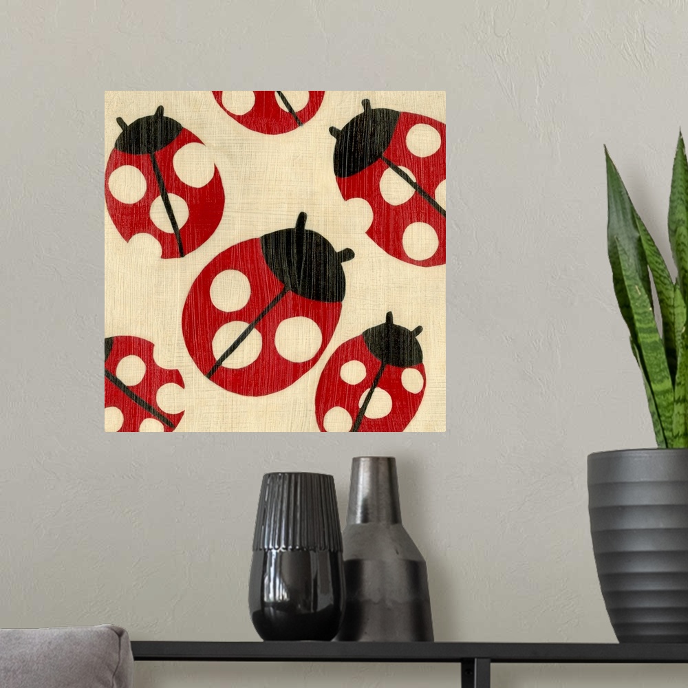 A modern room featuring Best Friends - Ladybugs