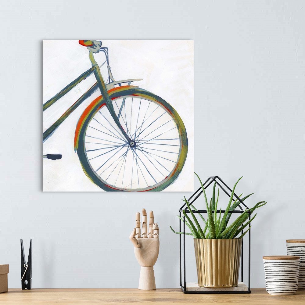 A bohemian room featuring Bicycle Diptych II