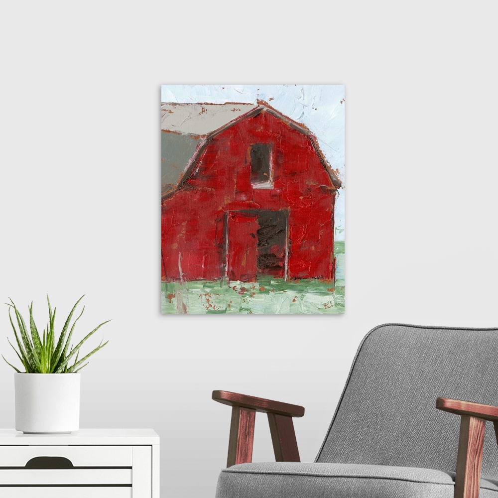 A modern room featuring Big Red Barn I