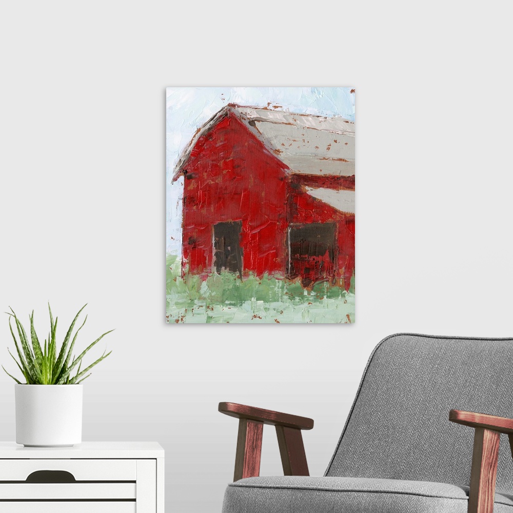 A modern room featuring Big Red Barn II