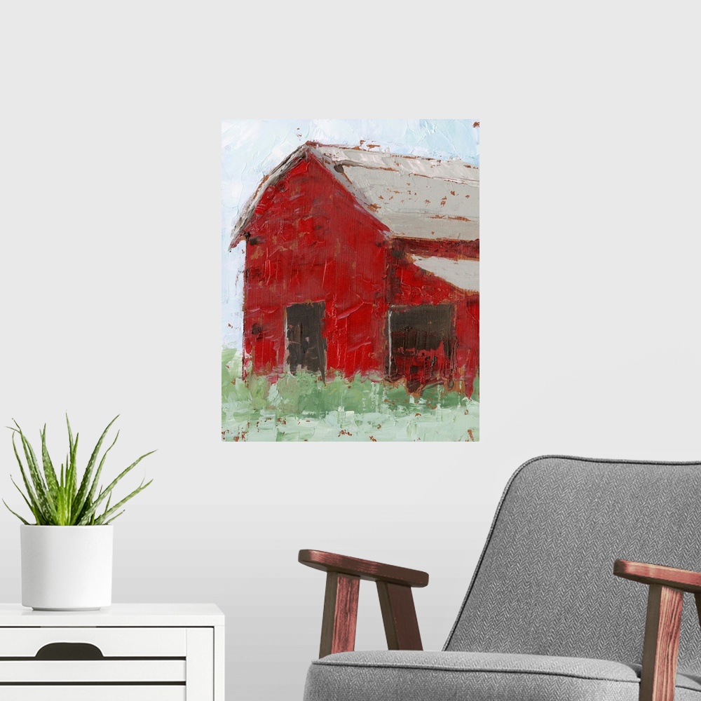 A modern room featuring Big Red Barn II