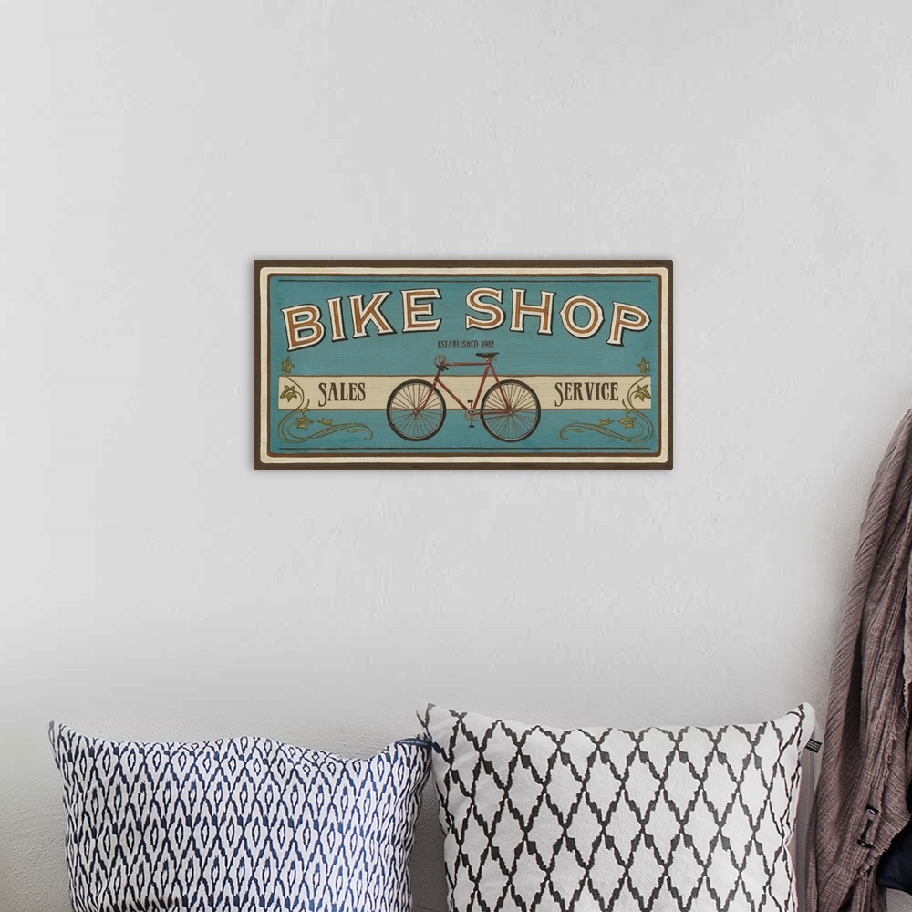 A bohemian room featuring Bike Shop I