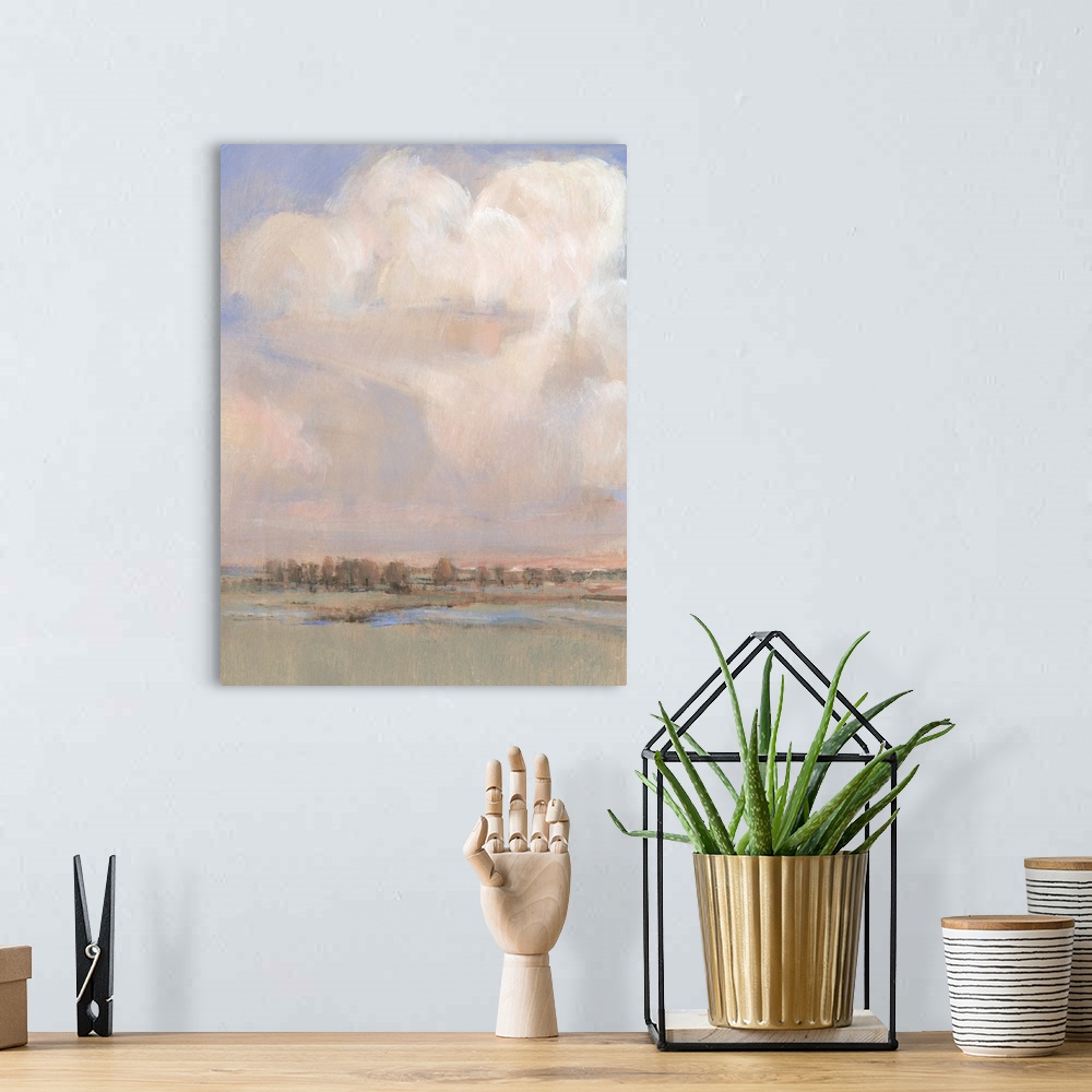 A bohemian room featuring Billowing Clouds II