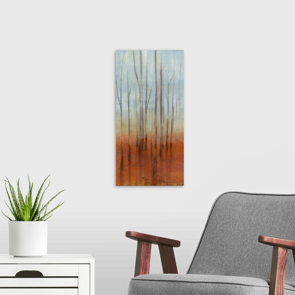 A modern room featuring Birch Forest I
