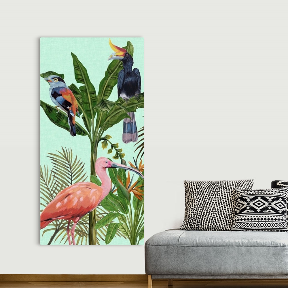 A bohemian room featuring Birds Paradise I
